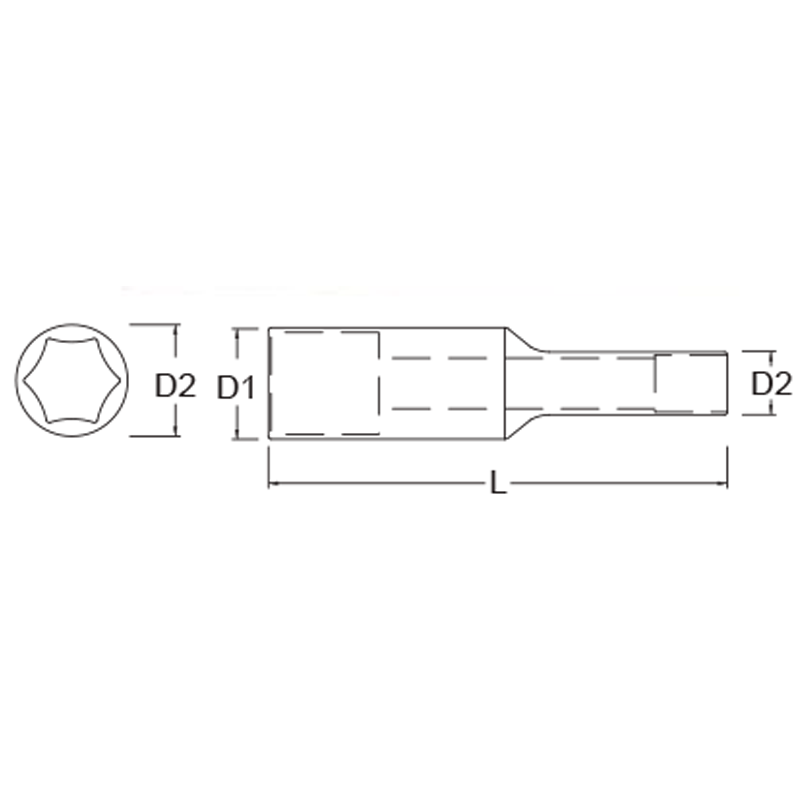 LLAVE COPA LARGA 002 CTE 1/4 X 5MM
