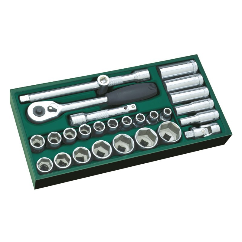 LLAVE COPA JGO MM 27PZS 6PTAS CTE 1/2" DE 10 A 34 MM