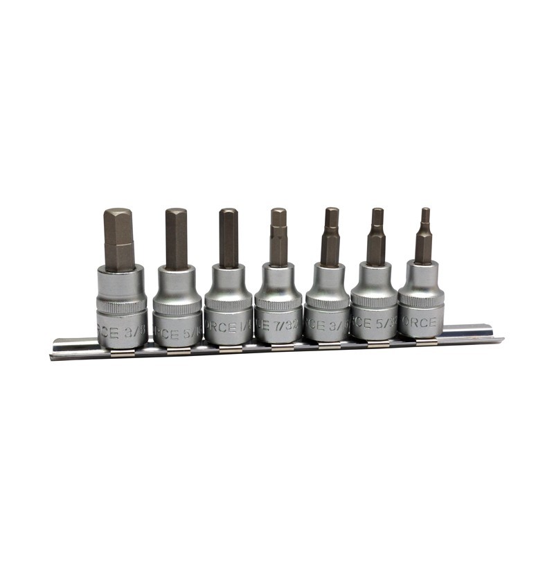 FORCE 3075S JUEGO 7 CUBOS ALLEN ESPIGA 3/8 , 1/8 /3/8 X 50M