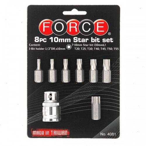 FORCE 4081-3 JUEGO DE PUNTAS BITT CORTAS ESP 1/2 /