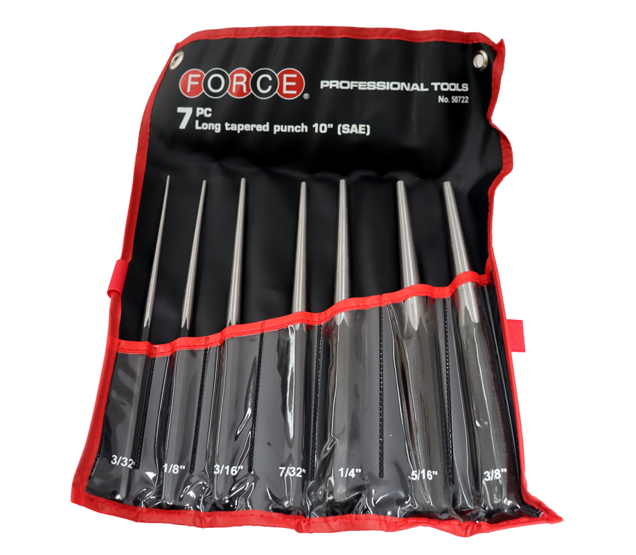 FORCE 50722 JUEGO 7 BOTADORES CÓNICOS LARGOS 3/32 (1/4 )/3/8