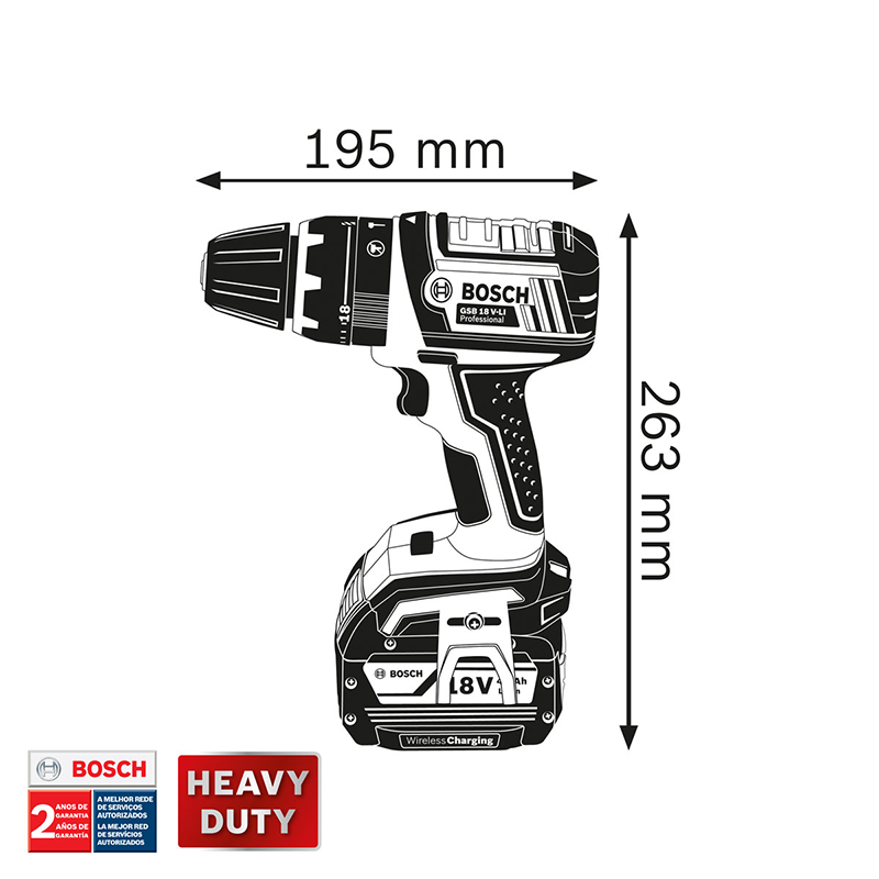 TALADRO RECARGABLE TORQUE REGULABLE GSB 18V-LI