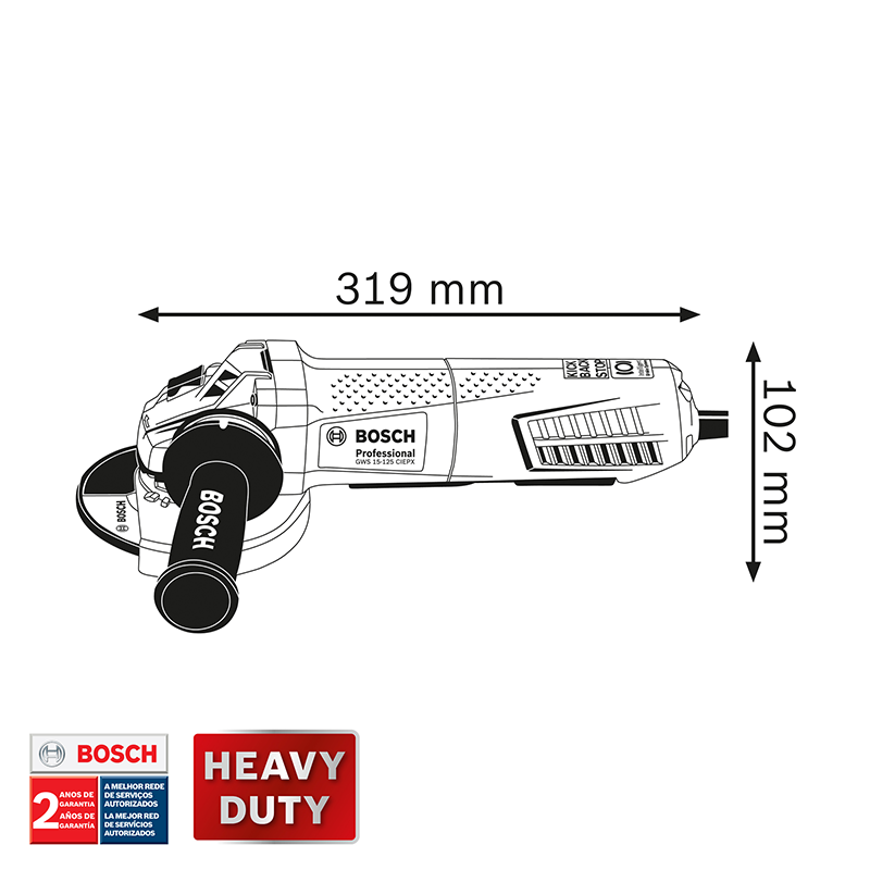 PULIDORA MINI 4 1/2 2800/11000 RPM REF. GWS15/125 CIE