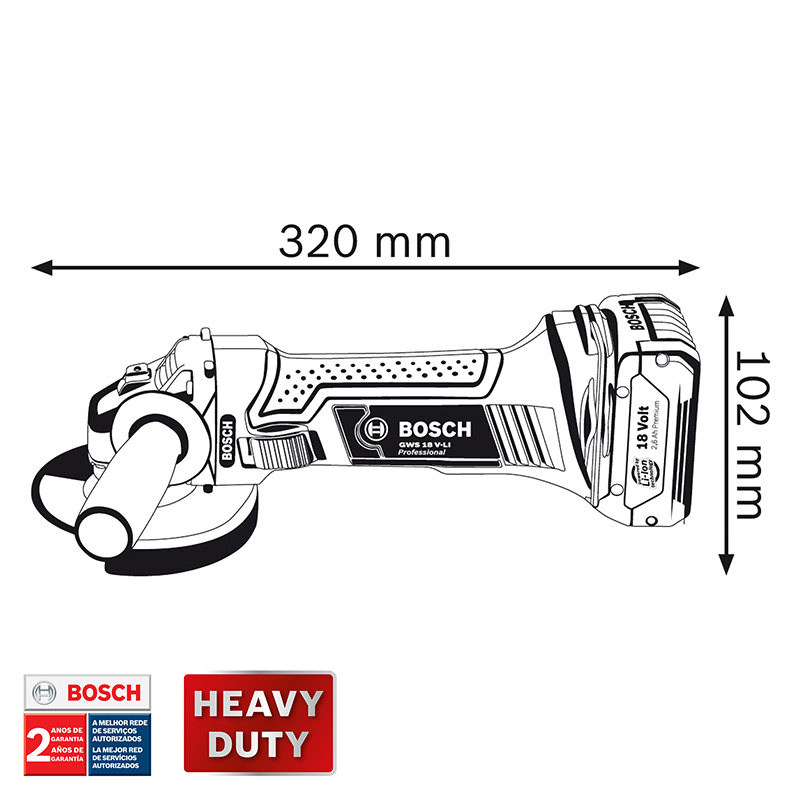 PULIDORA MINI RECARGABLE 4.1/2 18V REF. GWS 18V LI