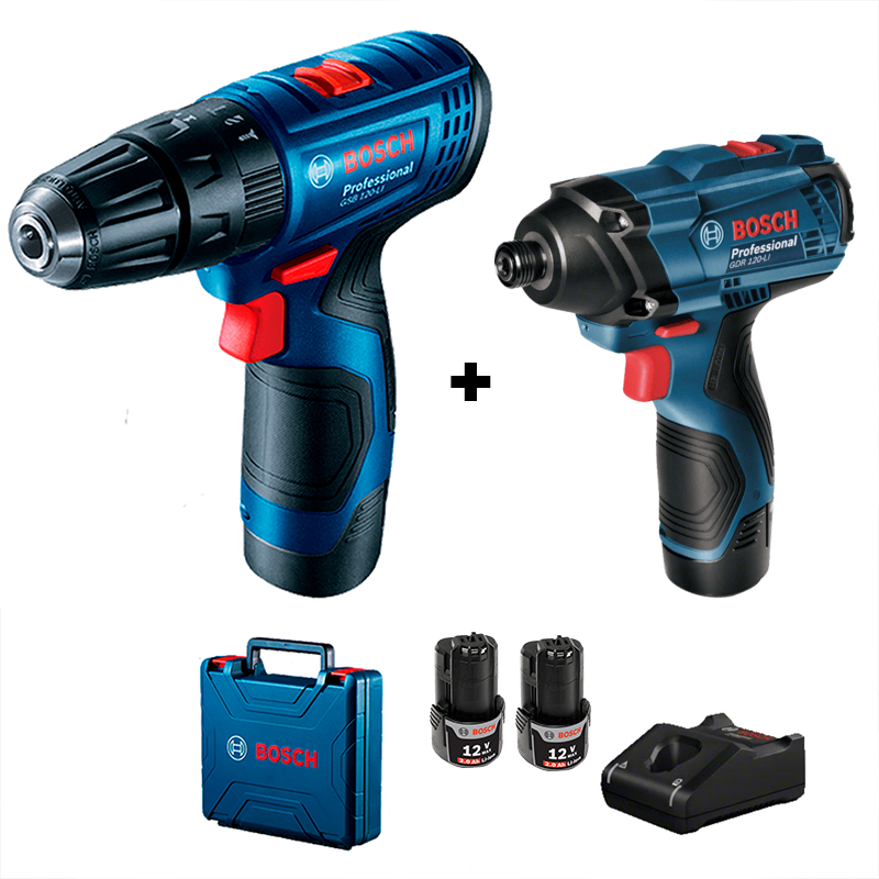 COMBO TALADRO RECARGABLE GSB 120-LI + LLAVE GDR 120-LI