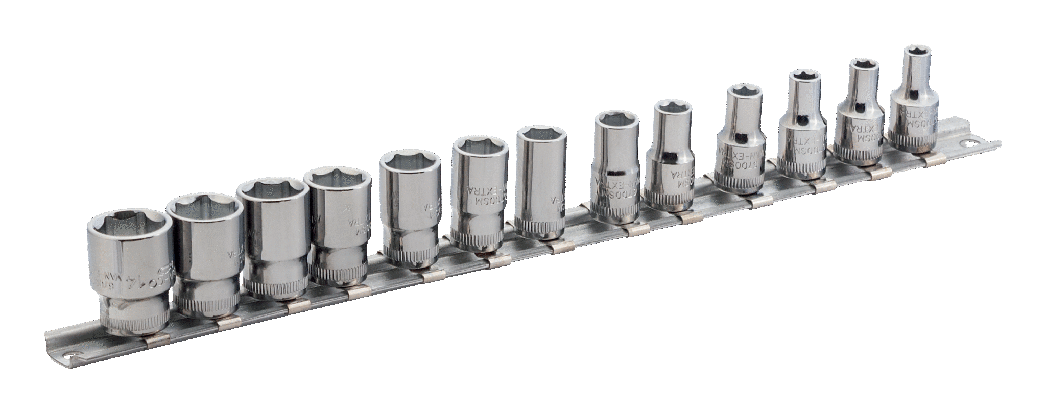 JGO DE SOLO COPAS DE 1/4 DE 4 A 14 MM 13 PZAS EN RIEL