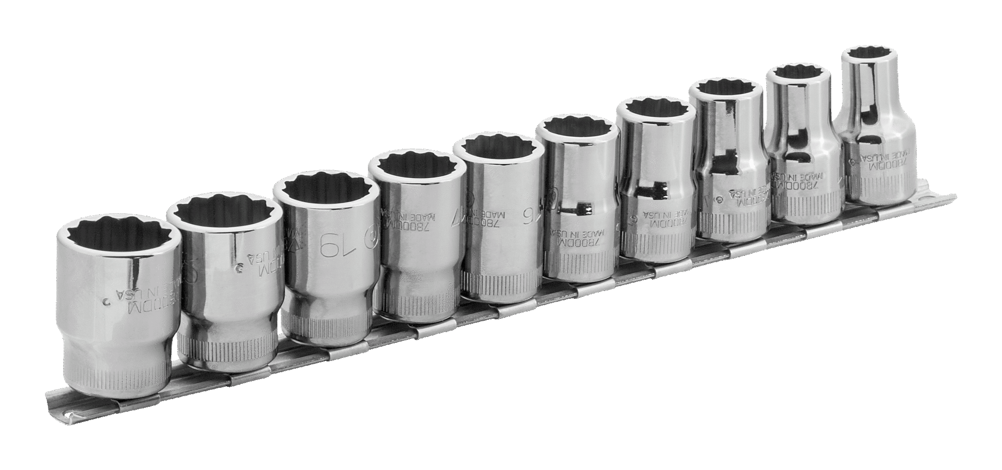 JGO DE SOLO COPAS POLIGONAL DE 1/2 DE 10 A 22MM EN RIEL 10 PZS