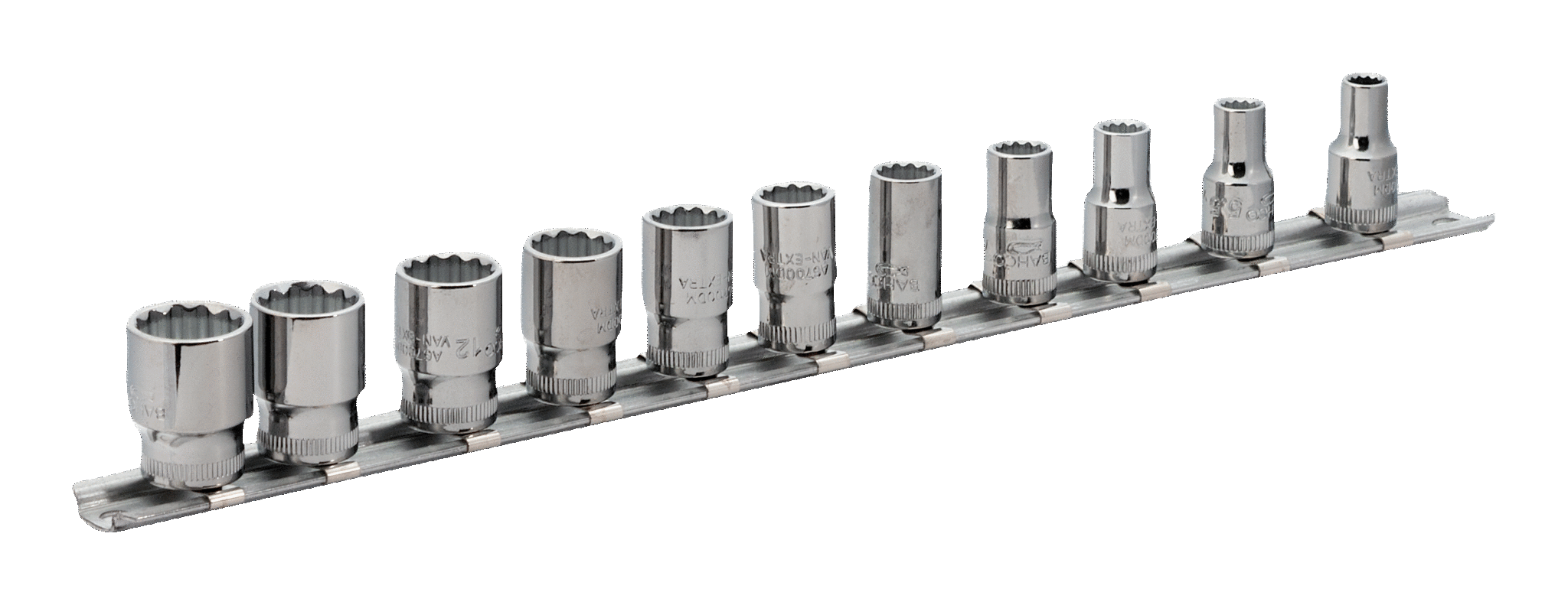 JGO DE SOLO COPAS POLIGONAL DE 1/4 DE 5 A 14MM EN RIEL 11 PZS