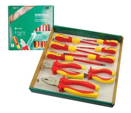 DESTORNILLADORES Y ALICATES AISLADOS JGO 9 PZS 1000V