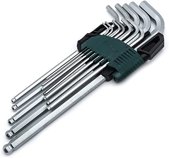 LLAVE BRISTOL JGO 1/16" A 3/8" TIPO BOLA 9 PZS