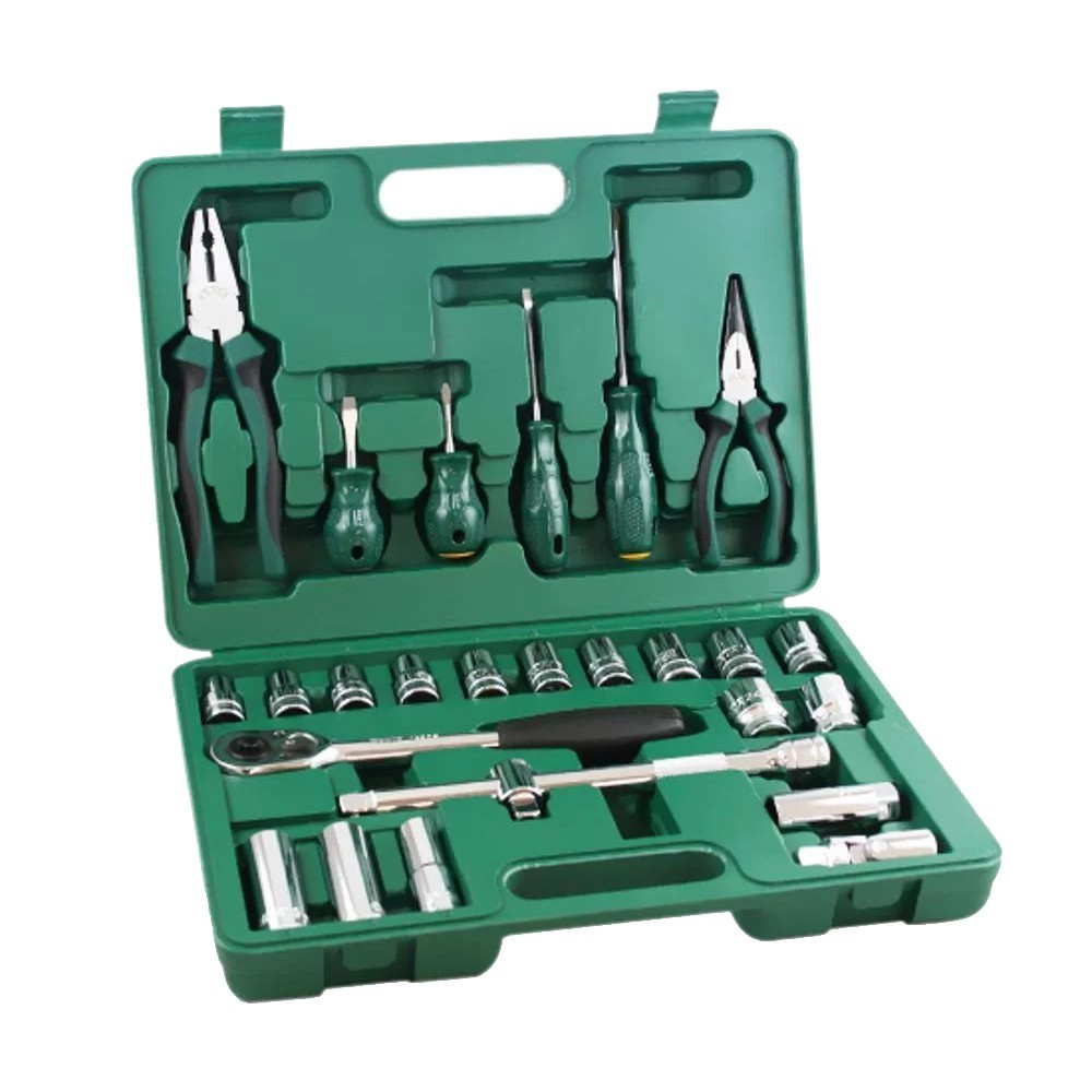 LLAVE COPA JGO MM 26PZS 6PTAS CTE 1/2 + ALICATES + DESTORNILLADORES