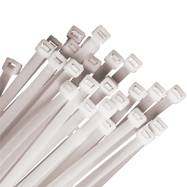 ABRAZADERA AMARRE PLASTICO X 100 UN BLANCO 003