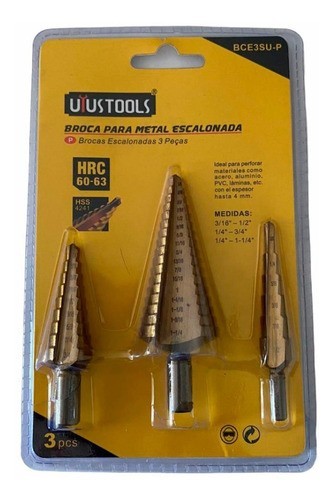 BROCA HSS ESCALONADA JGO 3 PZS REF. BCE3SU-P