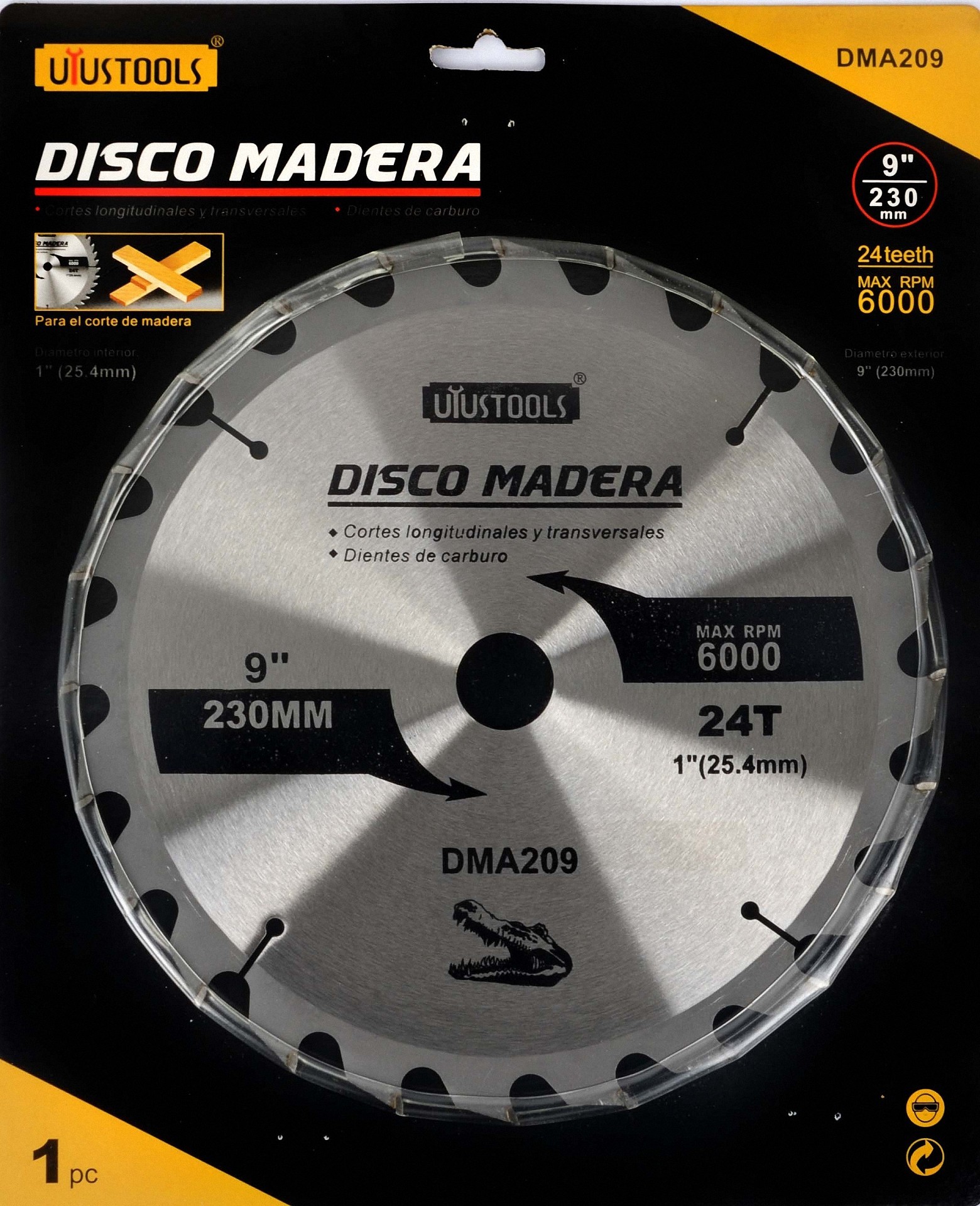 SIERRA CIRCULAR TUNGSTENO P.MADERA 9" X 24T