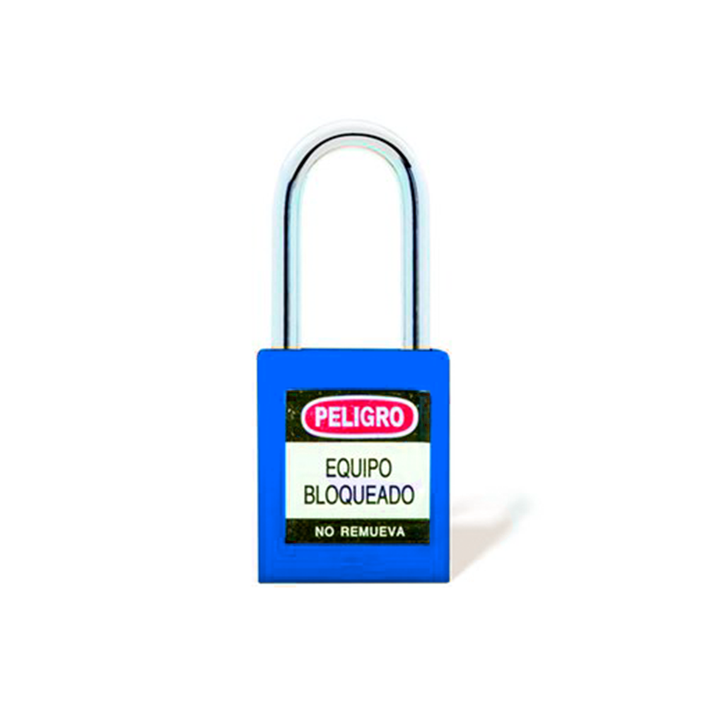 CANDADO SEGURIDAD ARCO ACERO CORTO 004 AZUL