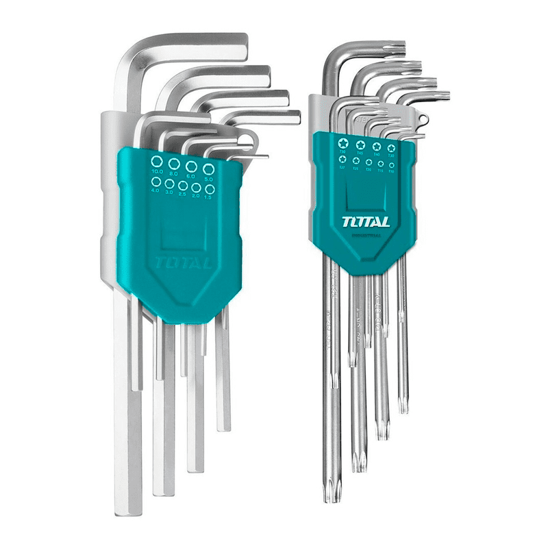 LLAVE BRISTOL + LLAVES TORK 18 PIEZAS 1.5 A 10 Y T10-50