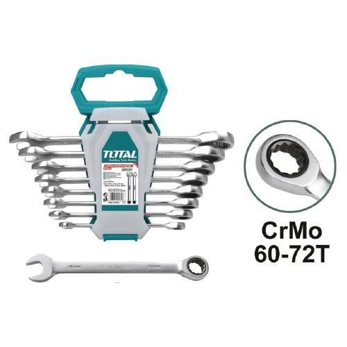 LLAVE COMBINADA TIPO RACHET 8 A 19 MM JGO 8 PIZ